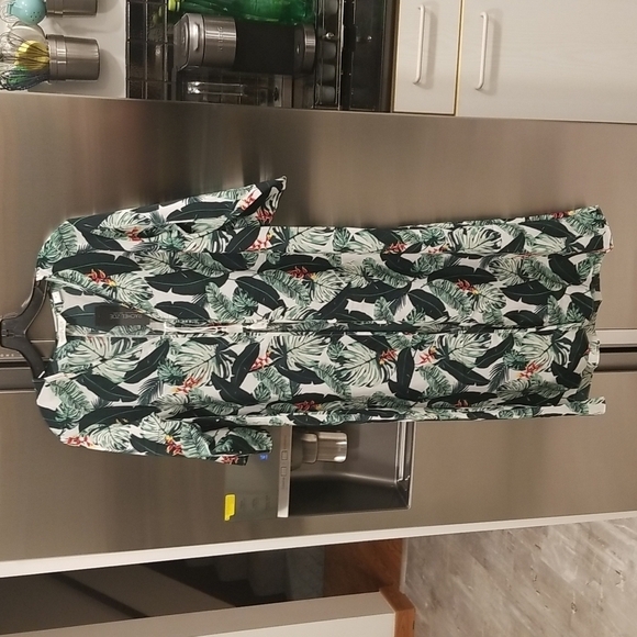 💕RACHEL ZOE COLLECTION💕 Palm Print Duster ~ Tropical Caftan Dress One Size NWT - Picture 13 of 15